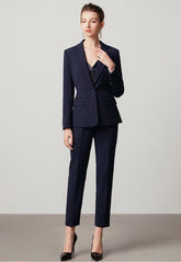 Navy Blue V-neck Pantsuit